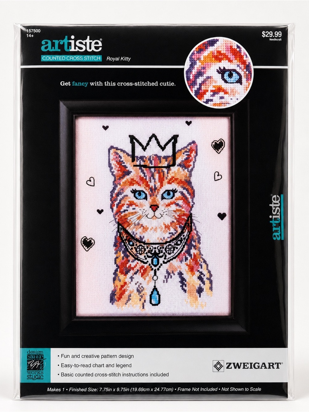 Artiste Royal Kitty Cat Counted Cross Stitch Kit NWT Needlework